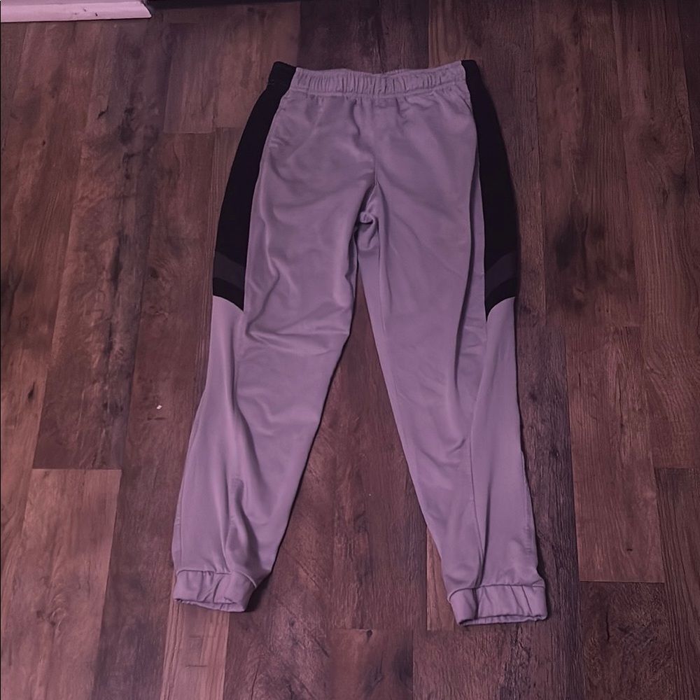 Athletic Works Gray and Black Joggers with Elastic Waistband
